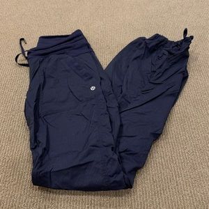 Navy Lululemon dance studio pants